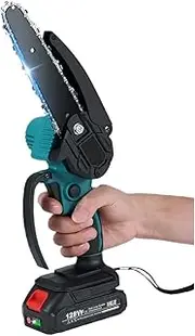 Mini 6 Inch Electric Chainsaw Cordless Cutter Pruner Chain Saw With Temperature Controlled Motor For 18V Battery