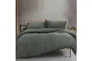 Ardor Campbell Charcoal Crinkled Texture Quilt Cover Set
