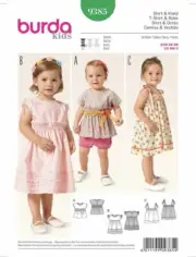 Burda 9385 Toddler's Shirt and Dress Sewing Pattern Size 6 Months to 3 Years