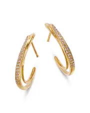 Bloomingdale's Fine Collection Diamond J Hoop Earrings in 14K Yellow Gold, 0.47 tcw