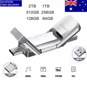 TYPE-C 2 in 1 USB Flash Drive Memory Stick Photo Stick for Android/Samsung/PC