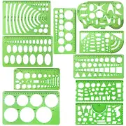 10 Pcs Geometric Drawing Templates Drafting Measuring Tools for Architecture