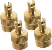 Cabilock 4 Pcs Tire Valve Caps: Metal Tire Valve Stem Caps for Easy Replacement - Airtight Seal for Cars Motorcycles and Construction Vehicles