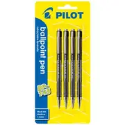 Pilot BP-145 Retractable Ballpoint Pen 1.0mm Black 4 Pack
