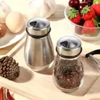 with Pour Holes Refillable Spice Dispenser Pepper Shakers Storage Salt Bottle