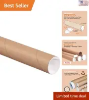 Kraft Multi-Purpose Mailing Tubes - 3" x 12" - Shipping, Storing, Mailing