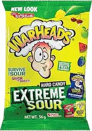 Warheads Extreme Sour Hard Candy 56 g, 56 g