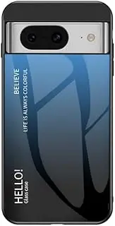 Compatible with Google Pixel 7 5G Case,3-Layer Combination (PC Glass Back Panel+TPU Silicone) Anti-Drop Phone Case Cover LB