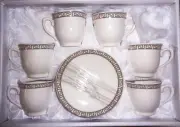 TAK High Quality Coffee / Tea Set, 12 Pcs. Cup & Saucers ( 2.5 Oz Cups) New *