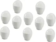 CIYODO 10pcs Egg Cooker Microwave Safe Steamed Egg Cups for Cooking Lightweight and Easy to Clean White Color