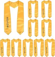 [D DODOU] 10 Pieces Graduation Stole Honor Stole Plain Graduation Sash for Adult Unisex 60’’ Long