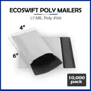 10000 4x5 EcoSwift Poly Mailers Plastic Envelopes Shipping Mailing Bags 1.7MIL