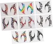 FRCOLOR 8 Pairs Eye Stickers Halloween Theme Decorations Temporary Face Art Stickers