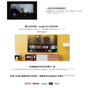 SONY 索尼 50吋 4K HDR Google TV 顯示器 KM-50X80L 台灣公司貨【領卷再折】