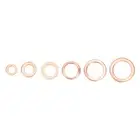 ›110Pcs Mixed Size Copper Washer Assortment Flat Ring Oil Brake Line Seal