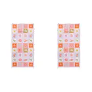 2x LVD Kids Microfibre Beach Towel In Bag Quick-Dry 70x140cm Pastel Postcards