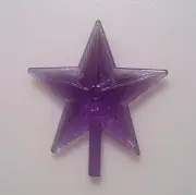 LARGE PURPLE VINTAGE STAR Ceramic Christmas Tree STARBURST Topper RARE