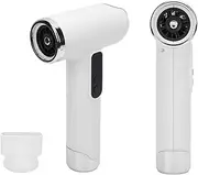 Cordless Hair Dryer with Diffuser, USB Rechargeable Portable Hair Dryer with Large Wind Power, Fast Drying, Compact Blow Dryer for Home School Travel (White)