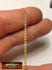 M00279-Gold-4.5m-FS MOREZMORE 4.5m Thin O Link Chain Doll Scale 1mm Miniature