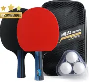 Training Table Tennis Set - 2 Premium Paddles, 3 Balls, Carrying Case Included