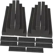 COSMEVIVI 12pcs Acoustic Panels High Density Soundproof Wall Wedge for Gym Studio Home Theater Ktv Reduce Echo Reverberation Durable Sound Absorbing Tiles