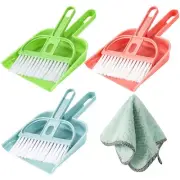 Lamoutor 3 Pack Mini Hand Broom and Dustpan Set Small Dust Pans with Brush Se...