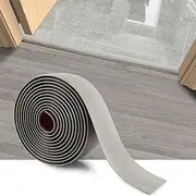 Floor Transition Strip, 10 Ft Self Adhesive Vinyl Flooring Transition Strips Wood to Tile Floor Divider Strip for Joining Floor Gaps Tiles Carpet Threshold Transition (1.58in W, Gray)