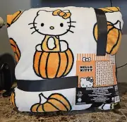 Hello kitty pumpkin blanket