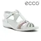 ECCO FINOLA SANDAL 皮革編織舒適坡跟涼鞋 女鞋 白色
