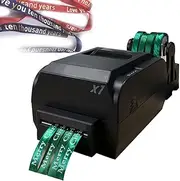 Satin Ribbon Printer Machine, 150Mm/s Thermal Ribbon Hot Foil Stamping Printing 4 Row Machine, 12-20Mm Width, Supports 50+ Languages for Gift Ribbons, Color Ribbons Decoration