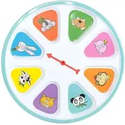 Scandinavian Creations Spin Meal Plate - Picky Eater Plate - 8 Compartment Animal Print - Bpa Free, Dishwasher Safe