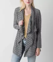 NWT O'Neill Juniors Womens Striped Knit Flyaway Cardigan Sweater Jacket new