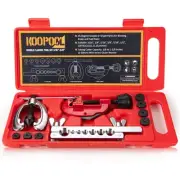 Double & Single Flaring Tool Kit for Brake Line HVAC System with Tube Cutter ...