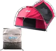 [Adventure Kings] Pink Double Swag Camping 70 mm Mattress Dome Tent + Universal Storage Bag