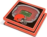 YouTheFan NFL Cleveland Browns 3D StadiumView Coaster - FirstEnergy Stadium (Pack of 12)