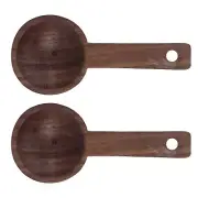Fdit Houshold Coffee Scoop Wooden Measuring Spoon Coffee Scoop for Ground Wal...