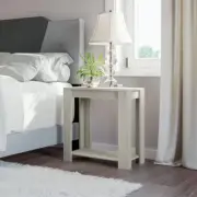 Brisbane Open-Shelf Nightstand, Barnwood Gray - Minimalist Bedside Table with Op