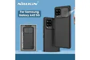 Nillkin Samsung Galaxy A12 Case Frosted Shield PC Hard Heavy Duty Shockproof Protective Cover (Blue)