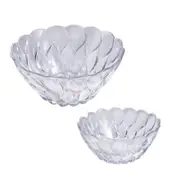 Crystal Cut Glass Fruit and Salad Bowl Pasta Serving Set of 7 Pcs big - 24 cm ; small - 12 cm