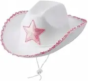 LYLAC Party HAT Cowboy Sequins White