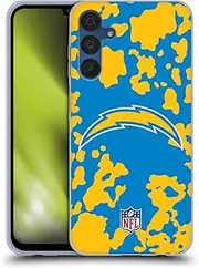 Head Case Designs Officially Licensed NFL Cow Animal Print Los Angeles Chargers Art Gel Case [Military Grade Protection] Compatible with Samsung Galaxy A15