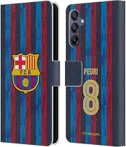 Head Case Designs Officially Licensed FC Barcelona Pedri 2022/23 Players Home Kit Leather Book Wallet Case Cover Compatible with Samsung Galaxy A15