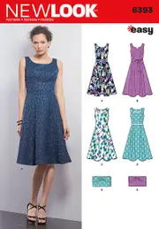 New Look Sewing Pattern 6393 Misses' Easy Dress and Purse