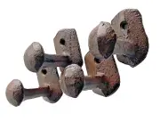4 Railroad Nail Spike Wall Hook Cast Iron Rustic Western Rugged Wall Hook 2.25"