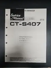 Pioneer CT-S407 Stereo Cassette Deck Circuit Diagram Service Manual w/Microfiche