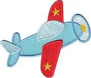 Iron On Applique Patch, Aeroplane - Kids Baby