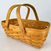 Longaberger 2000 Small Gathering Basket with Swinging Handles