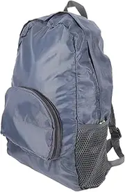 TOGEVAL Stylish Folding Backpack for Outdoor Travel Unisex Lightweight Shoulder Bag with Large Capacity for Casual Use Grey