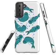 For Samsung Galaxy S21 FE Case Armour Cover, Baby Seals