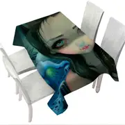 Shipwreck Siren Mythical Beautiful Girl and Ship Tablecloth